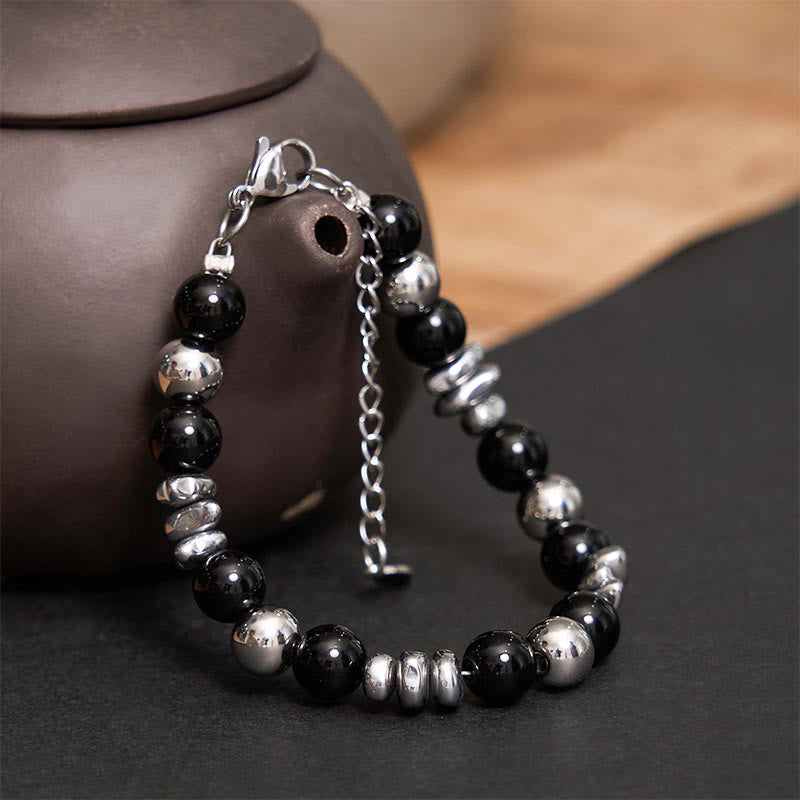 Buddha Stones Black Onyx Fortune Bracelet - Black Onyx(Wrist Circumference: 18-18.5cm) - image 0