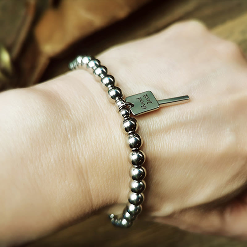 Buddha Stones Titanium Steel Good Luck Balance Bracelet - image 10