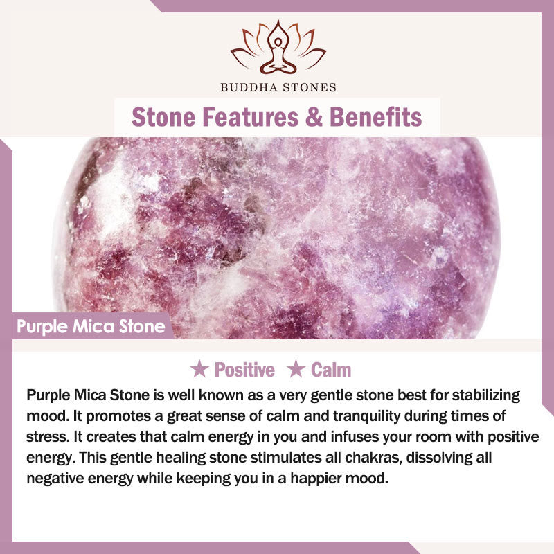 Buddha Stones Purple Mica Stone Positive Bracelet - image 5