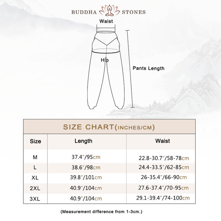 Buddha Stones Solid Color Modal Yoga Dance High Waist Harem Pants With Pockets - image 5