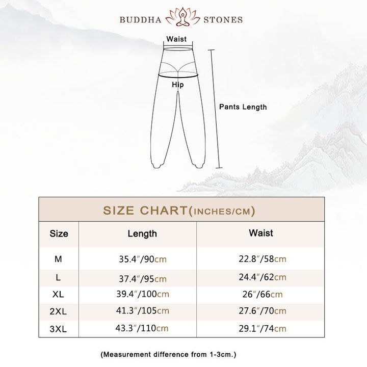 Buddha Stones Solid Color Modal Yoga Dance Long Harem Pants - image 5