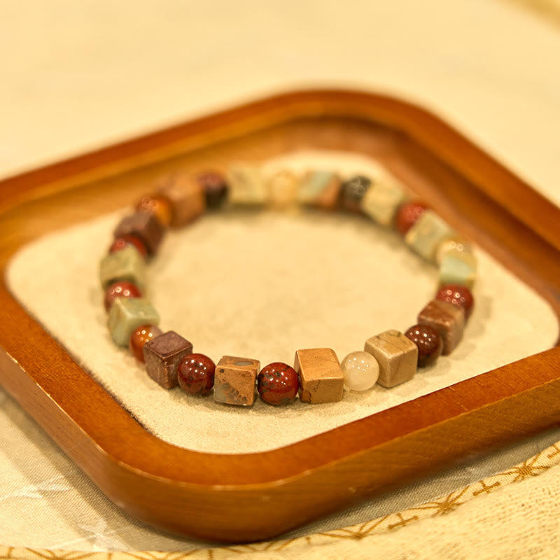 Buddha Stones Shoushan Stone Red Agate Prosperity Bracelet - image 4