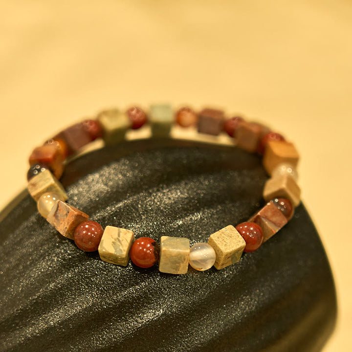 Buddha Stones Shoushan Stone Red Agate Prosperity Bracelet - image 2