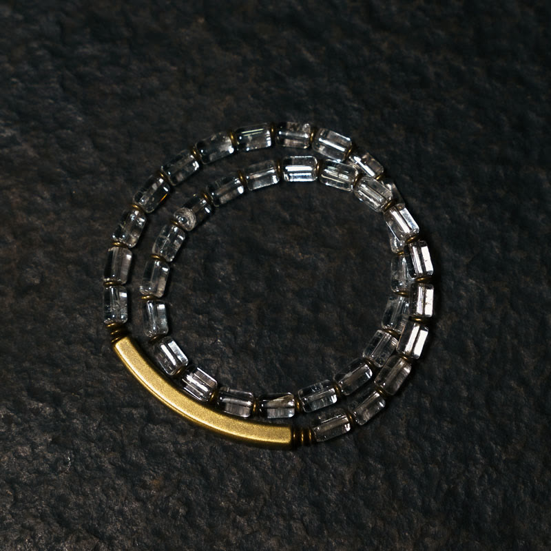 Buddha Stones Square White Crystal Copper Luck Bracelet - image 3