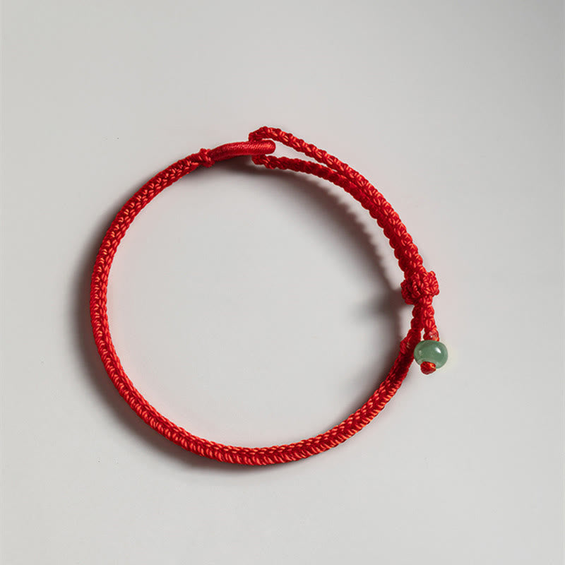 Buddha Stones Red String Jade Connection Bracelet - Red String - 20cm - image 6