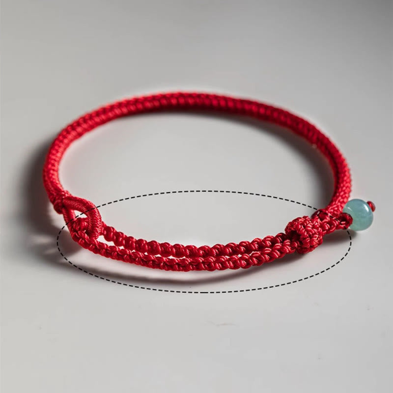 Buddha Stones Red String Jade Connection Bracelet - image 7