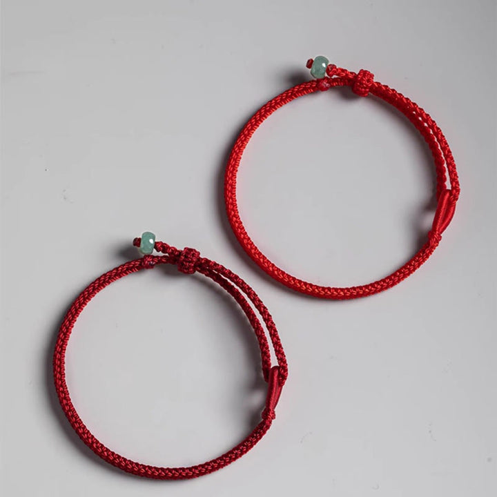 Buddha Stones Red String Jade Connection Bracelet - image 1