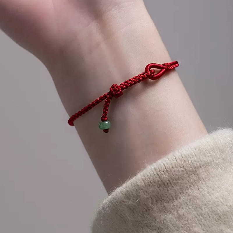 Buddha Stones Red String Jade Connection Bracelet - image 3