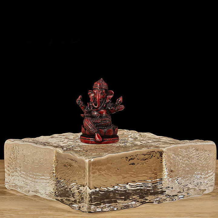 Buddha Stones Mini Small Ganesh Ganpati Elephant Meditation Statue Reflection Home Resin Decoration - Red Ganesh - Mini Small 4.5*4*6cm - image 15