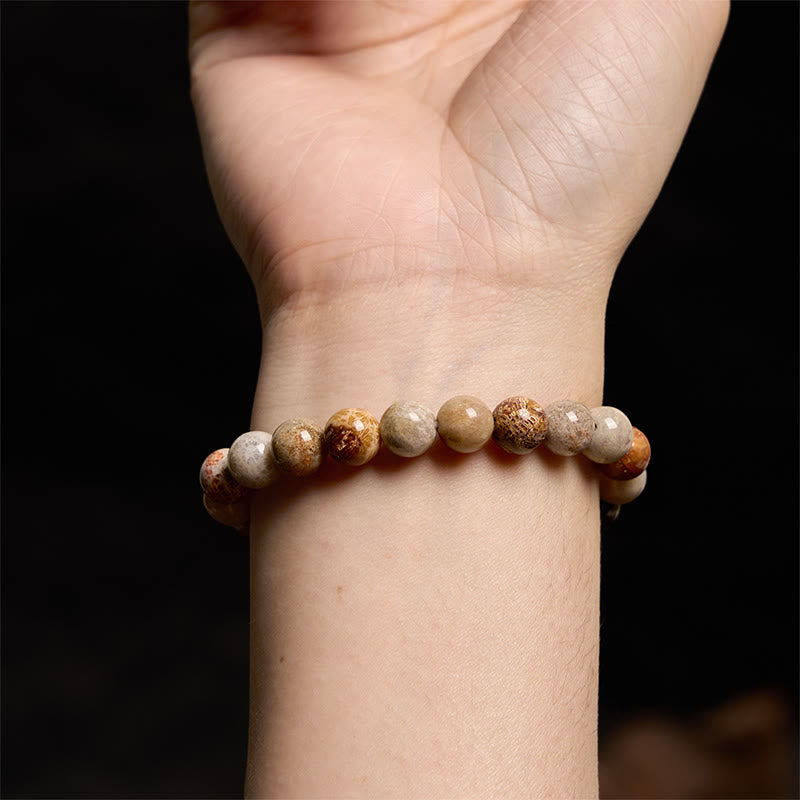 Buddha Stones Fossil Coral Compassion Bracelet - image 3