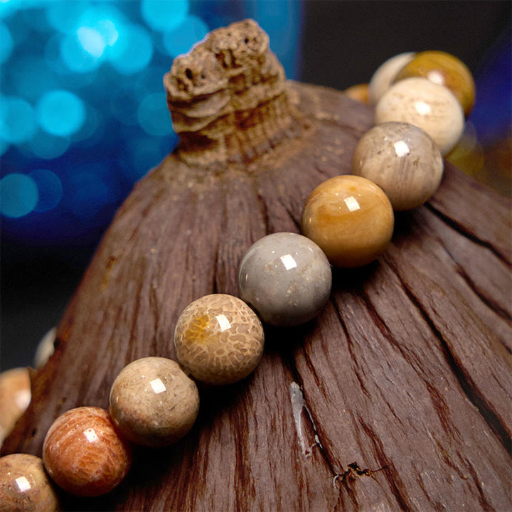 Buddha Stones Fossil Coral Compassion Bracelet - image 2