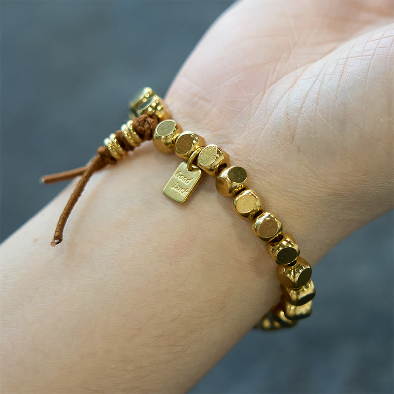 Buddha Stones Copper String Good Luck Self Care Bracelet - image 7