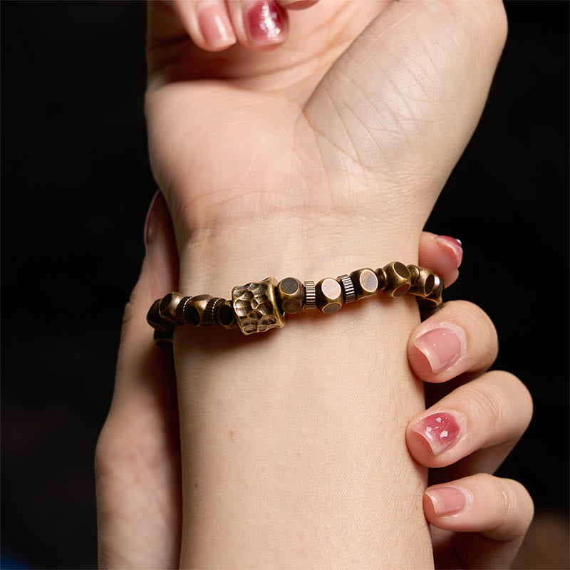 Buddha Stones Copper Meteorite Pattern Balance Bracelet - image 4