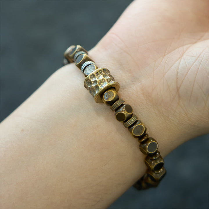 Buddha Stones Copper Meteorite Pattern Balance Bracelet - image 6