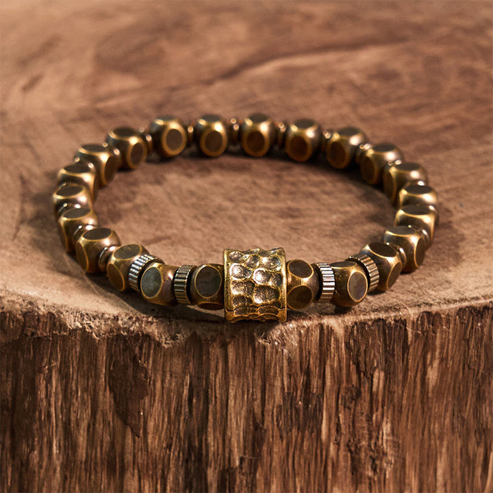 Buddha Stones Copper Meteorite Pattern Balance Bracelet - image 10