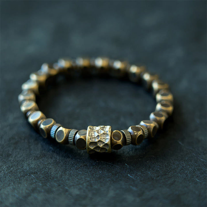 Buddha Stones Copper Meteorite Pattern Balance Bracelet - image 9