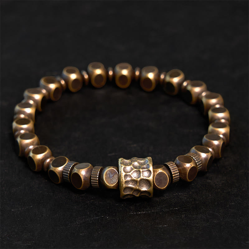 Buddha Stones Copper Meteorite Pattern Balance Bracelet - Copper(Wrist Circumference: 19-20cm) - image 0