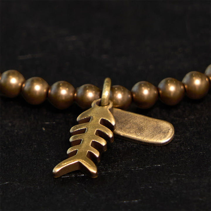 Buddha Stones Copper Fish Bone Healing Bracelet - image 2