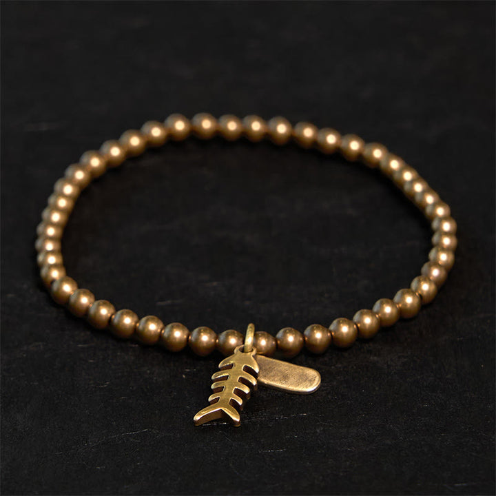 Buddha Stones Copper Fish Bone Healing Bracelet - Copper(Wrist Circumference: 20-21cm) - image 0