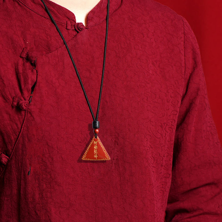 Buddha Stones Cinnabar Amitabha Calm Necklace Pendant - image 2