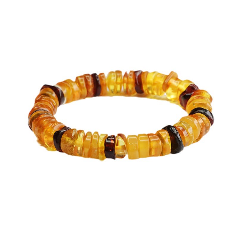 Buddha Stones Amber Peace Buckle Confidence Bracelet - image 9