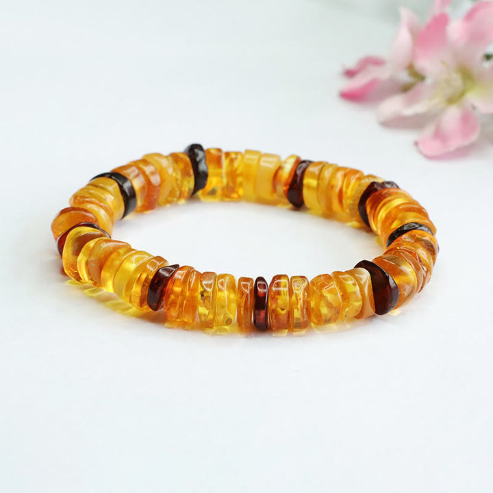 Buddha Stones Amber Peace Buckle Confidence Bracelet - image 4