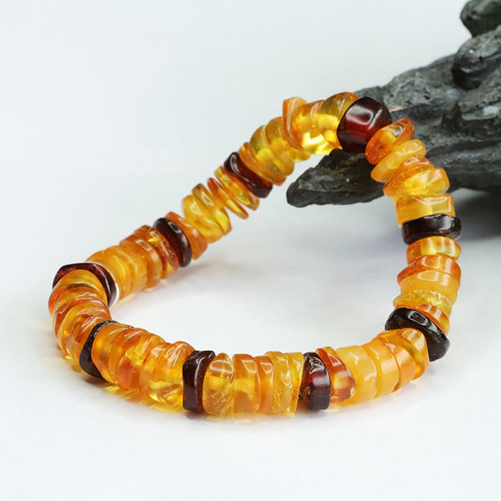 Buddha Stones Amber Peace Buckle Confidence Bracelet - image 11