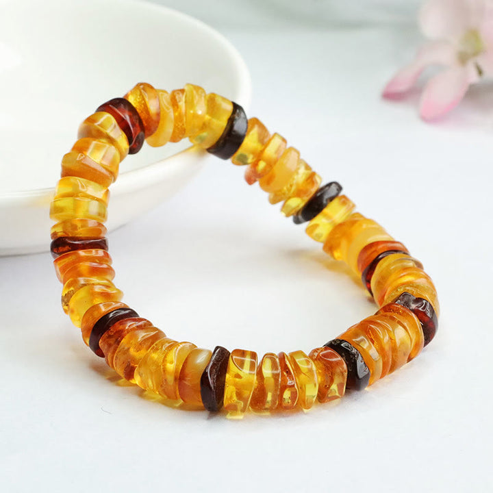 Buddha Stones Amber Peace Buckle Confidence Bracelet - image 3