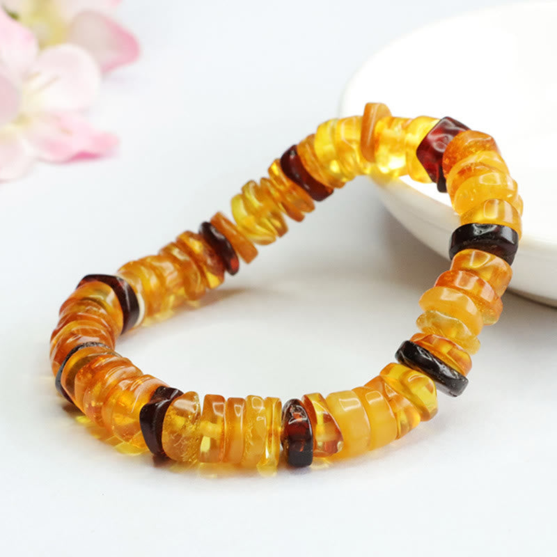 Buddha Stones Amber Peace Buckle Confidence Bracelet - image 2