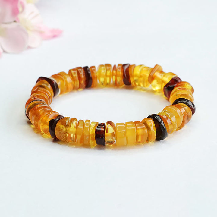 Buddha Stones Amber Peace Buckle Confidence Bracelet - image 7