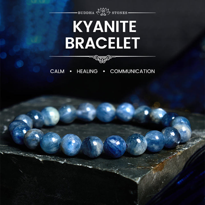 Buddha Stones Kyanite Healing Bracelet - Kyanite(Wrist Circumference: 14-16cm) - image 0