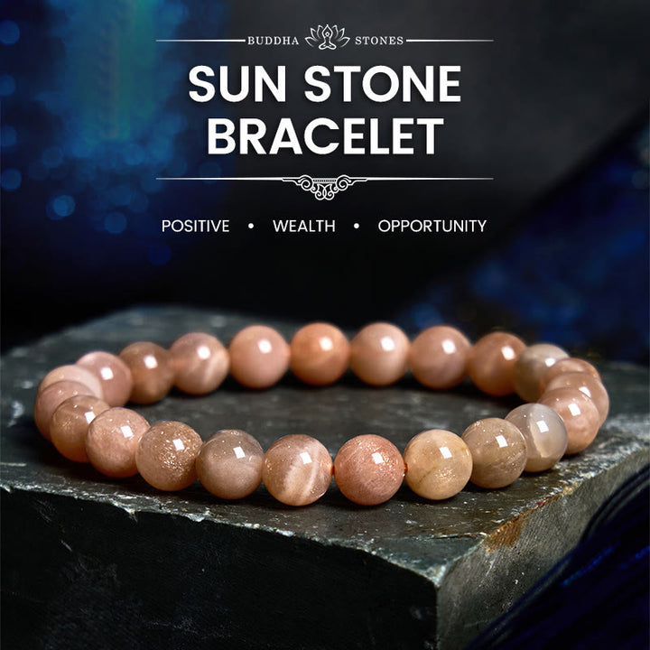 Buddha Stones Sun Stone Positive Bracelet - Sun Stone(Wrist Circumference: 14-16cm) - image 0