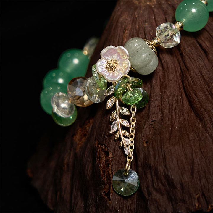 Buddha Stones Blue Crystal Amethyst Sun Stone Green Aventurine Healing Bracelet - image 17