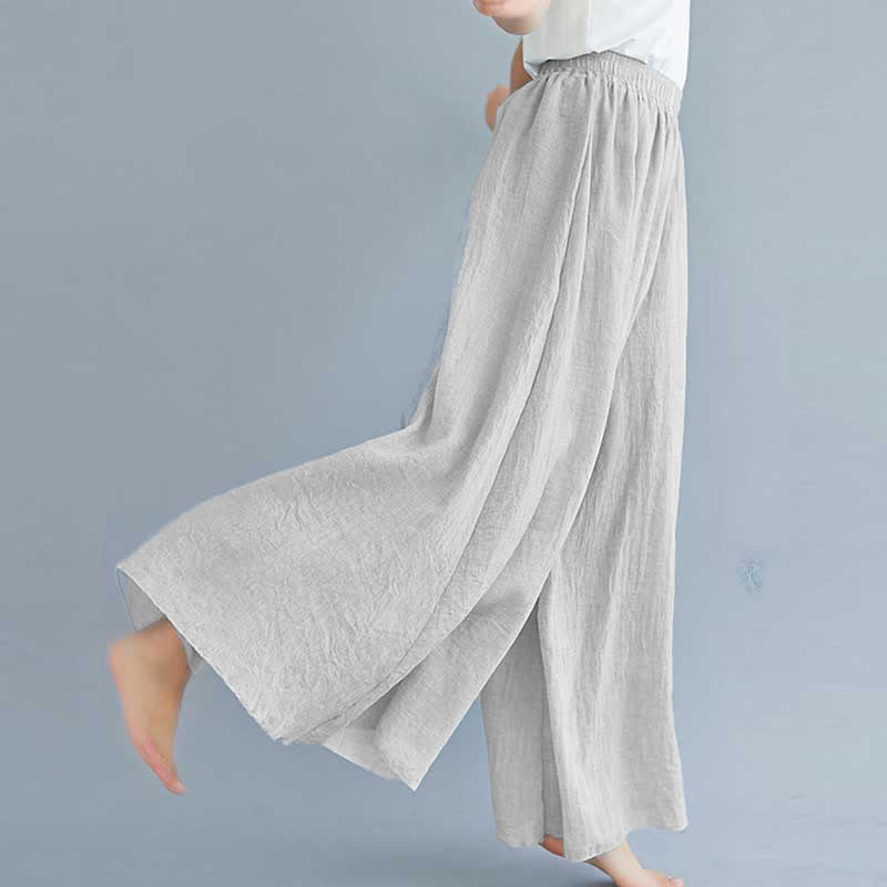 Buddha Stones Women Casual Loose Cotton Linen Wide Leg Pants For Yoga Dance - image 31