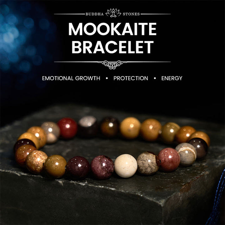 Buddha Stones Mookaite Emotional Growth Bracelet - Mookaite(Wrist Circumference: 14-16cm) - image 0