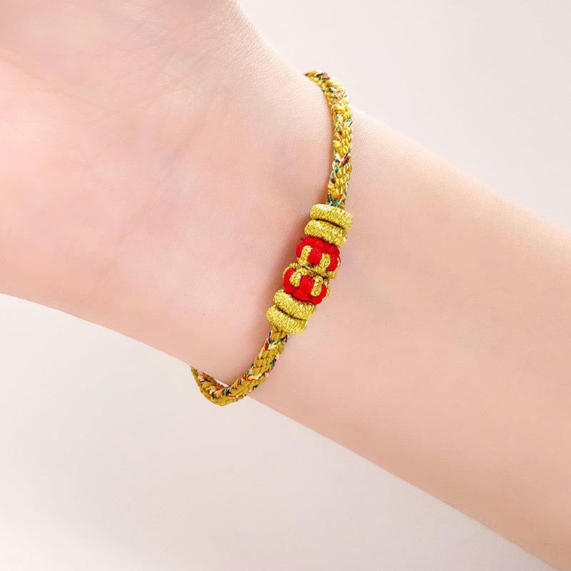 Buddha Stones Chinese Zodiac Natal Buddha Colorful Strings Luck Bracelet - image 16