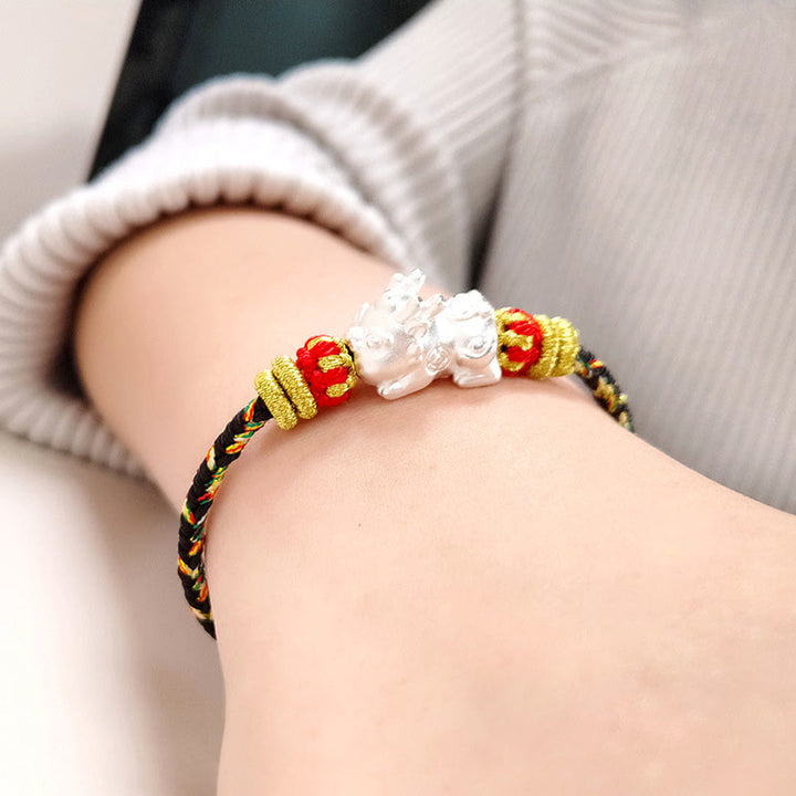 Buddha Stones Chinese Zodiac Natal Buddha Colorful Strings Luck Bracelet - image 18