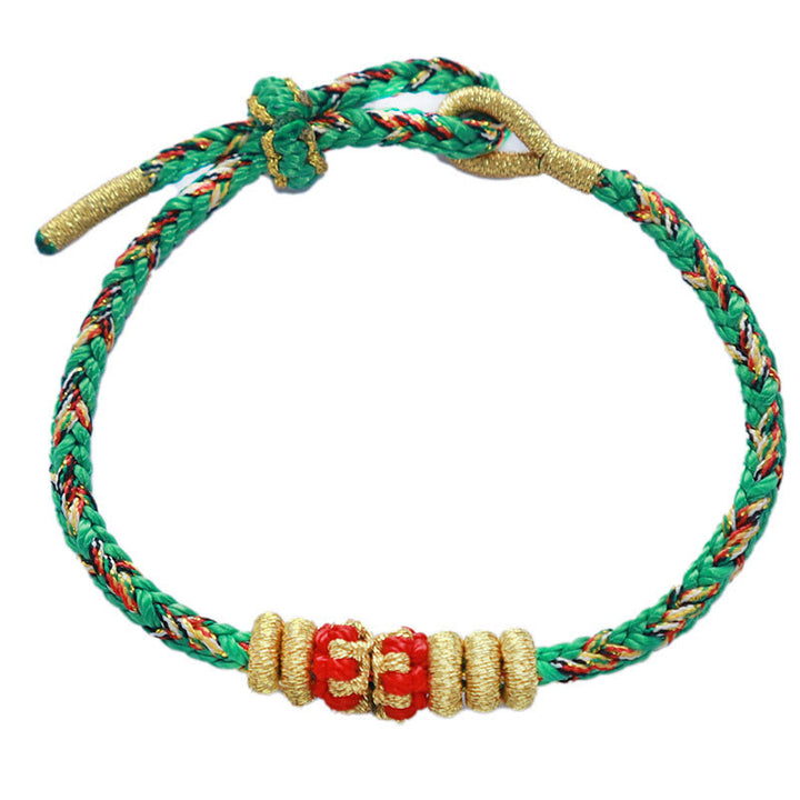 Buddha Stones Chinese Zodiac Natal Buddha Colorful Strings Luck Bracelet - image 20