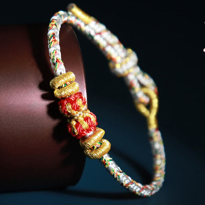 Buddha Stones Chinese Zodiac Natal Buddha Colorful Strings Luck Bracelet - image 14