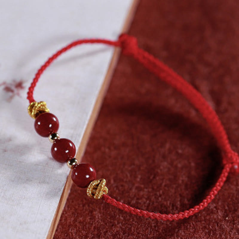 Buddha Stones Colorful String Cinnabar Calm Bracelet - image 1