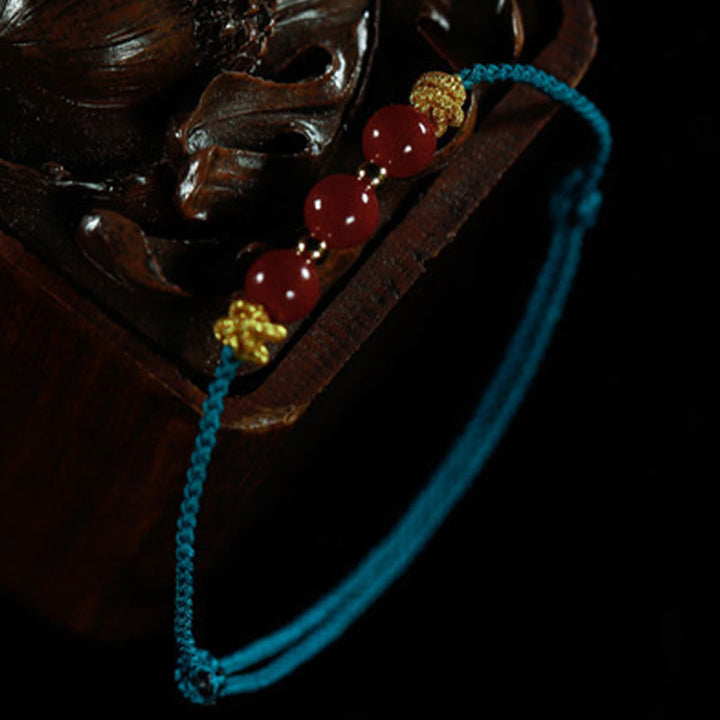 Buddha Stones Colorful String Cinnabar Calm Bracelet - image 4