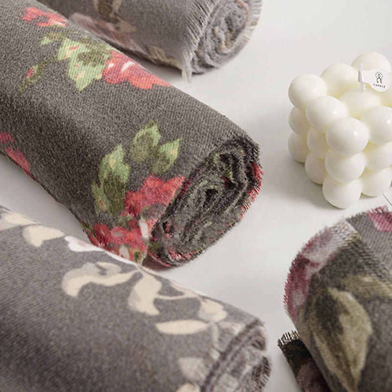 Buddha Stones Tibetan Rose Flower Garden Shawl Fall Winter Cozy Scarf Wrap  - image 27
