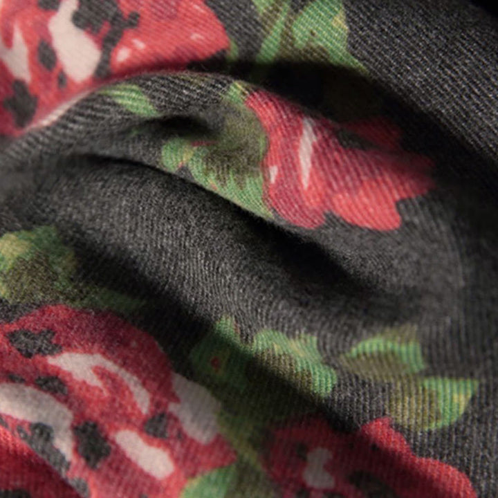 Buddha Stones Tibetan Rose Flower Garden Shawl Fall Winter Cozy Scarf Wrap  - image 18