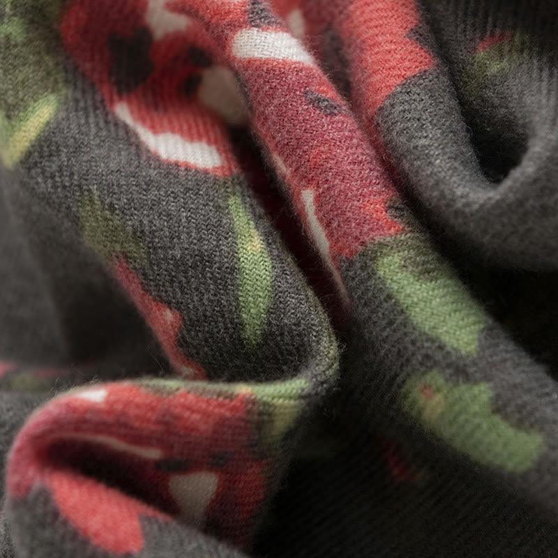 Buddha Stones Tibetan Rose Flower Garden Shawl Fall Winter Cozy Scarf Wrap  - image 14