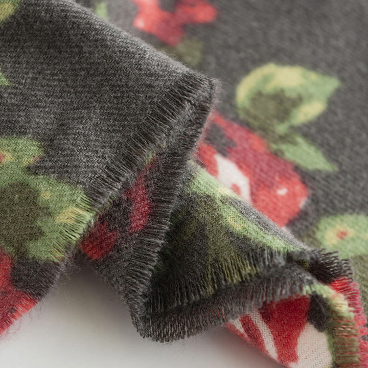 Buddha Stones Tibetan Rose Flower Garden Shawl Fall Winter Cozy Scarf Wrap  - image 20