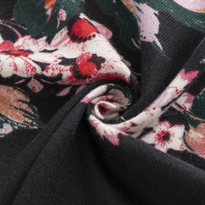 Buddha Stones Tibetan Blooming Rose Peony Flower Print Shawl Fall Winter Cozy Warm Scarf Wrap - image 6