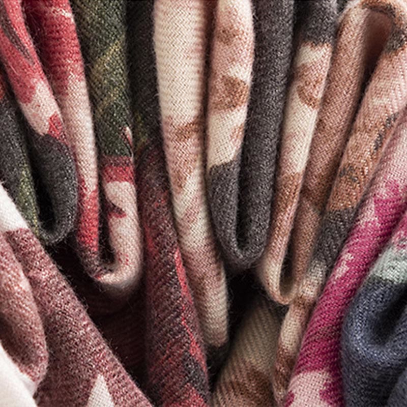 Buddha Stones Tibetan Shawl Elegant Flower Print Fall Winter Soft Warm Scarf Wrap - image 16