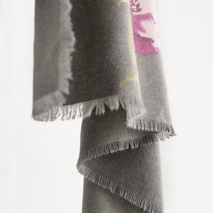 Buddha Stones Tibetan Purple Flowers Print Pattern Design Shawl Fall Winter Warm Travel Scarf Wrap - image 12