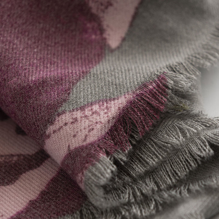 Buddha Stones Tibetan Purple Flowers Print Pattern Design Shawl Fall Winter Warm Travel Scarf Wrap - image 11