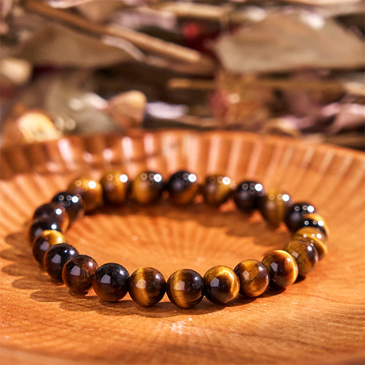 Buddha Stones Boost Vitality Warm Color Series Positive Courage Bracelet - Dark Tiger Eye(Wrist Circumference: 14-16cm) - image 2